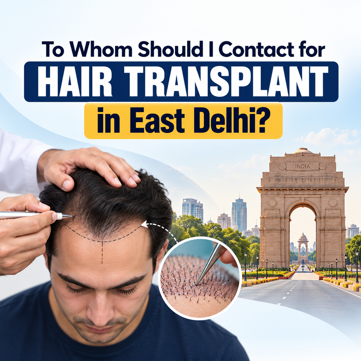To Whom Should You Contact for Hair Transplant in East Delhi?